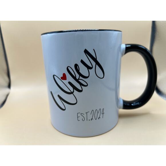 NIB MR AND MRS EST 2024 coffee mugs for wedding or anniversary gift keepsake - Picture 2 of 10